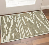 2' X 3' Beige And Brown Wool Abstract Hand Hooked Area Rug