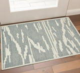 2' X 3' Gray And Ivory Wool Abstract Hand Hooked Area Rug