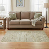 5' X 8' Gray And Ivory Wool Geometric Hand Hooked Area Rug
