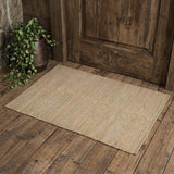 2' X 3' Pink And Brown Jute Striped Flatweave Handmade Area Rug