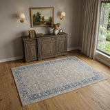 4' X 6' Gold Charcoal And Ivory Wool Medallion Hand Woven Area Rug