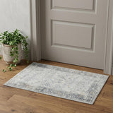 3' X 5' Gray Silver And Rust Medallion Area Rug