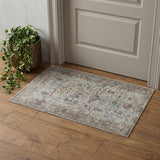 2' X 3' Gray Rust And Brown Medallion Area Rug