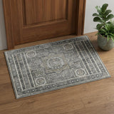 2' X 3' Charcoal And Gray Medallion Area Rug