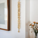40" Brown Wood Rods And Rope Decorative Tassel