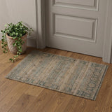 2' X 3' Brown And Dark Gray Oriental Hand Woven Area Rug With Fringe