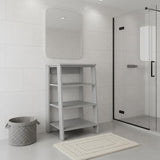 17" White Wood Bathroom Shelves
