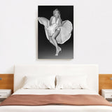 White Dress of Marilyn Monroe Gold Framed Wall Art