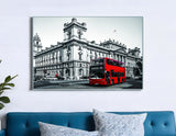Double Decker in London Silver Framed Wall Art