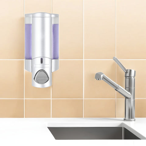 Gray Heavy Duty Plastic Wall Mount Soap Dispenser