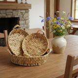 Set of Three Natural Water Hyacinth Basket