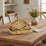Set of Three Natural Water Hyacinth Basket
