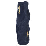 20" Navy Blue and Gold Abstract Ceramic Table Vase
