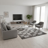 8' X 11' Brown and Beige Abstract Area Rug