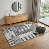 4' X 6' Gray Brown and Beige Abstract Area Rug