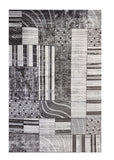 7' X 10' Gray Brown and Beige Abstract Area Rug