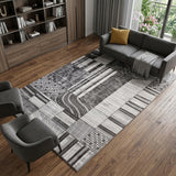 8' X 11' Gray Brown and Beige Abstract Area Rug