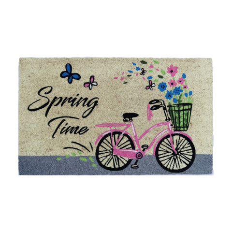 6' Ivory Pink And Gray Floral Distressed Round Rug