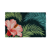 8' X 10' Black Red And Gray Abstract Washable Indoor Outdoor Area Rug