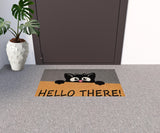 18" X 30" Beige and Black Coir Animal Print Outdoor Door Mat