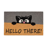18" X 30" Beige and Black Coir Animal Print Outdoor Door Mat
