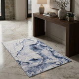 3' X 4' Ivory Abstract Power Loom Area Rug