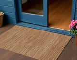 3' X 5' Rust And Beige Abstract Indoor Outdoor Area Rug