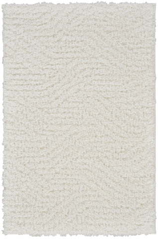 2' X 3' Ivory Abstract Power Loom Area Rug