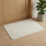 2' X 3' Ivory Abstract Power Loom Area Rug