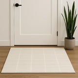 2' X 4' Ivory Geometric Area Rug