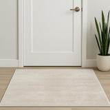 2' X 4' Ivory Abstract Area Rug