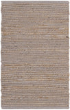 2' X 3' Gray Jute Hand Woven Area Rug