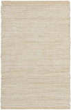 2' X 3' Ivory Jute Hand Woven Area Rug