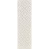 6' Ivory Geometric Runner Rug