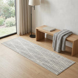 6' Gray Geometric Runner Rug