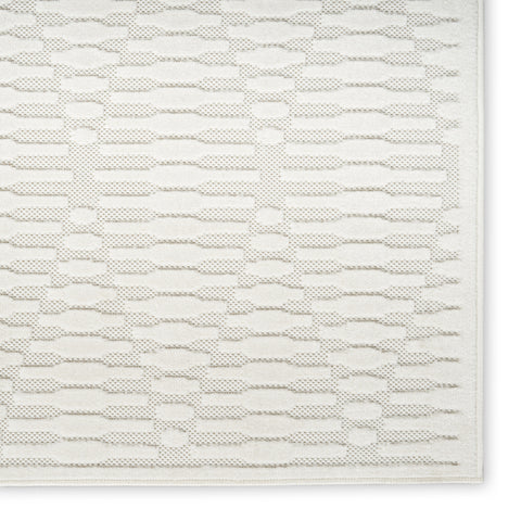6' Ivory Geometric Runner Rug