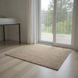 6' Gray Geometric Runner Rug