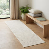 6' Ivory Geometric Runner Rug