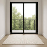 6' Ivory And Gray Abstract Runner Rug