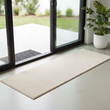 6' Tan Geometric Power Loom Runner Rug