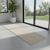 6' Ivory Geometric Runner Rug