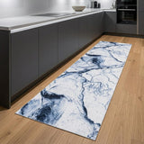 8' Ivory Abstract Power Loom Runner Rug