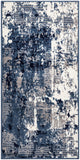 3' X 5' Blue Abstract Power Loom Area Rug