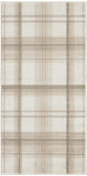 3' X 5' Ivory Plaid Power Loom Area Rug