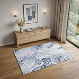 4' X 6' Ivory Abstract Power Loom Area Rug
