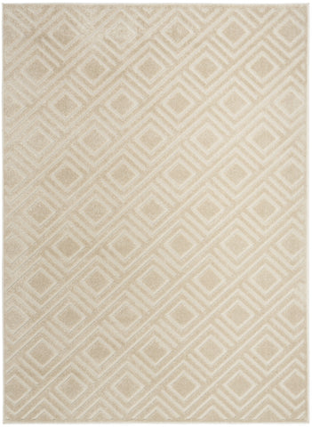 4' X 6' Beige Geometric Area Rug