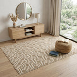 4' X 6' Brown Geometric Area Rug