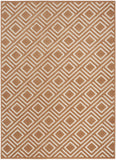 4' X 6' Brown Geometric Area Rug
