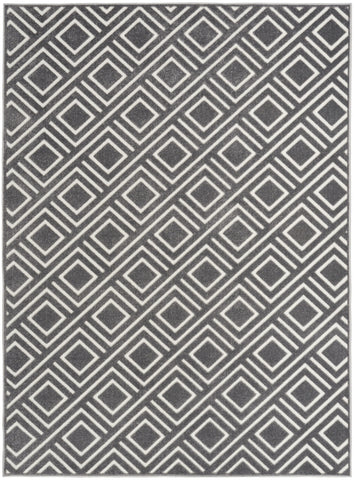 4' X 6' Gray Geometric Area Rug
