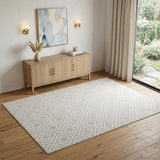 4' X 6' Gray Geometric Area Rug